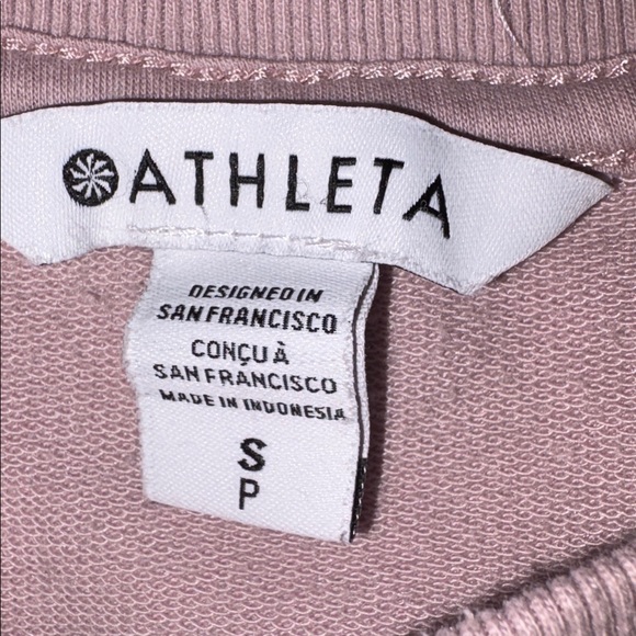 Athleta Light Pink Sweatshirt Size Small - Picture 5 of 6